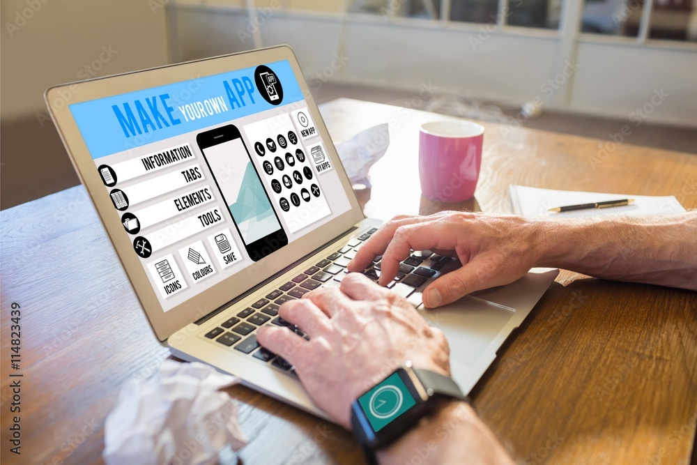 Poster composite image of make your own app smartphone