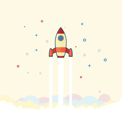 Rocket launch as presentation of product launch