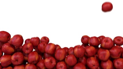 Apples red fill screen transition composite overlay element 4K

