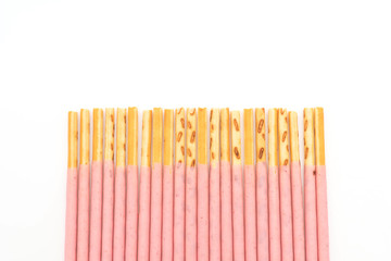 biscuit stick with strawberry flavored