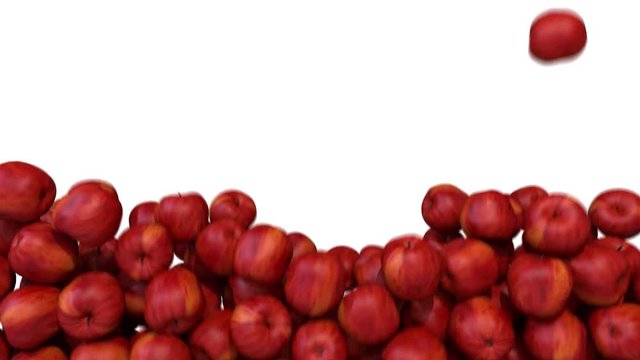 Apples red fill screen transition composite overlay element 4K
