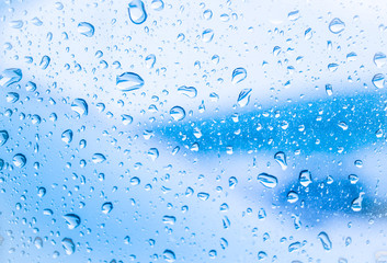 natural water drop on glass,water drops background