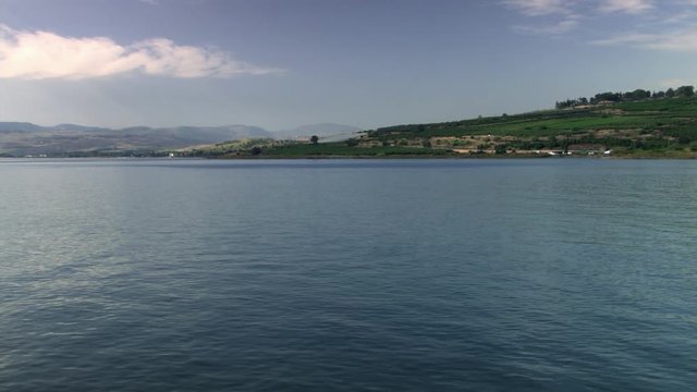 Sea of Galilee and surrounding countryside in Israel