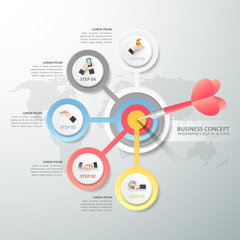 Abstract 3d infographic 5 options, Business concept infographic can be used for workflow layout, diagram, number options