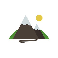 Mountain design symbol logo vector