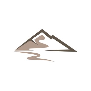 Mountain design symbol logo vector