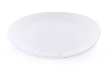 Plate empty isolated on white background