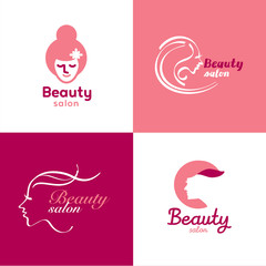 Vector logo beauty. Set logotype for stomatology.