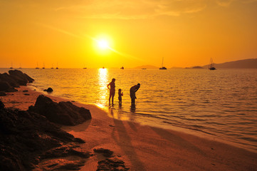 Beautiful Sunset on the Beach