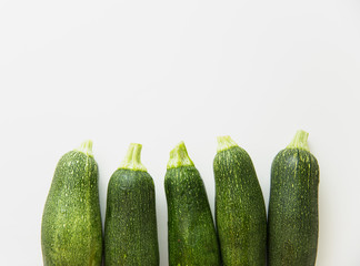 zucchini on a white background