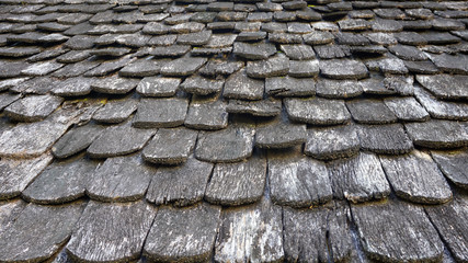wooden roof tile pattern