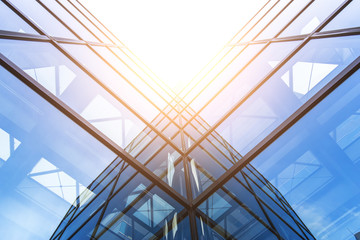 modern buildings with glass wall in tokyo