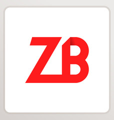 ZB Two letter composition for initial, logo or signature.
