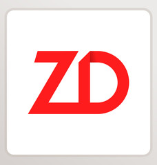 ZD Two letter composition for initial, logo or signature.