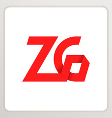 ZG Two letter composition for initial, logo or signature.