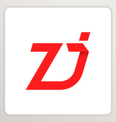 ZJ Two letter composition for initial, logo or signature.
