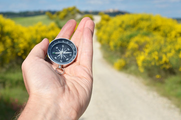 Compass in the hand