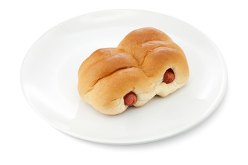 bread on a white background