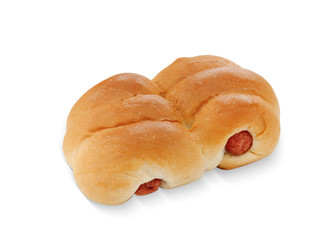 bread on a white background