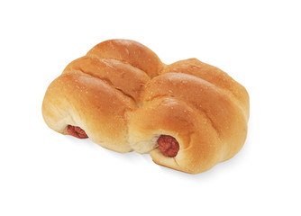 bread on a white background