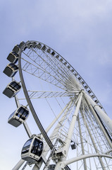 Ferris Wheel on Blue Sky