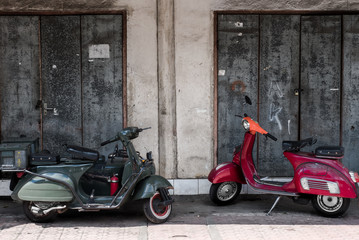 Naklejka premium Vintage scooters