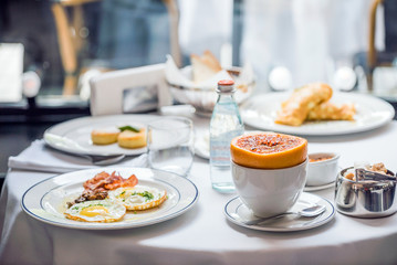 breakfast in the restaurant