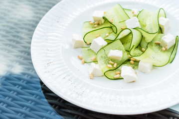 fresh salad with cucumber