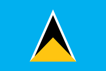 Flat Saint Lucia flag vector