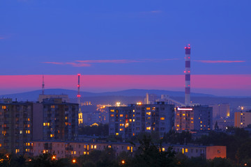 Naklejka premium Cityscape in night