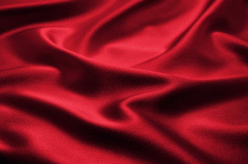 red satin or silk fabric as background