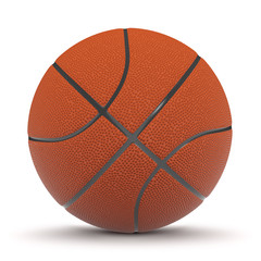 3d illustrations of realistic basketball ball isolated on white