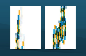 Geometric mosaic design, a4 size business corporate correspondence letter cover