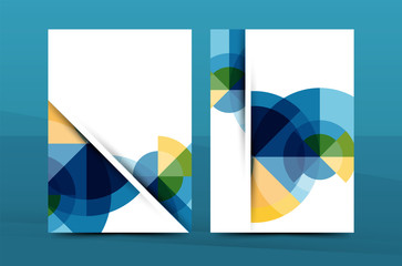 Colorful fresh business A4 cover template - flyer, brochure, book magazine and annual report