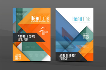 Squares and triangles annual report cover template