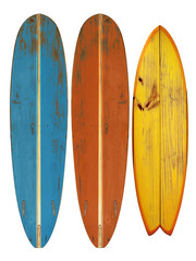 Vintage surfboard isolated on white - Retro styles 60's