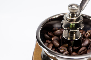 Coffee grinder isolated.