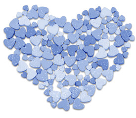 Visual studio valentine hearts as big heart isolated on white.
