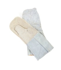 Workers mittens isolated on white background