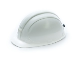 White construction helmet 