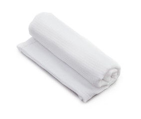 White towel isolated on white background