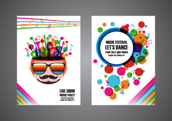 Fototapeta premium colorful music festival poster