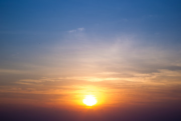 Fototapeta na wymiar View of morning sun background.