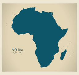 Obraz premium Modern Map - Africa continent complete