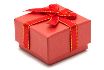 Red Gift Box on white background