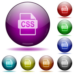 CSS file format glass sphere buttons