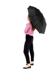 young business woman under an umbrella