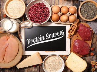 assorted protein food