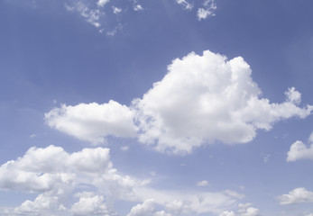 many clouds with Blue sky background in summer