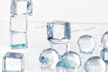 Ice cubes and balls